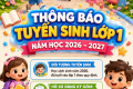 THÔNG BÁO TUYỂN SINH LỚP 1